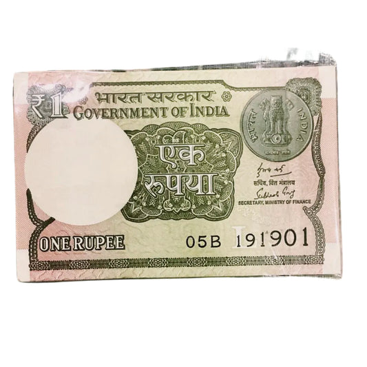 Rs 1 Note Packet 191901 with 191919 Tripling | Finance Secretary Subhash Garg - Collection Bazzar