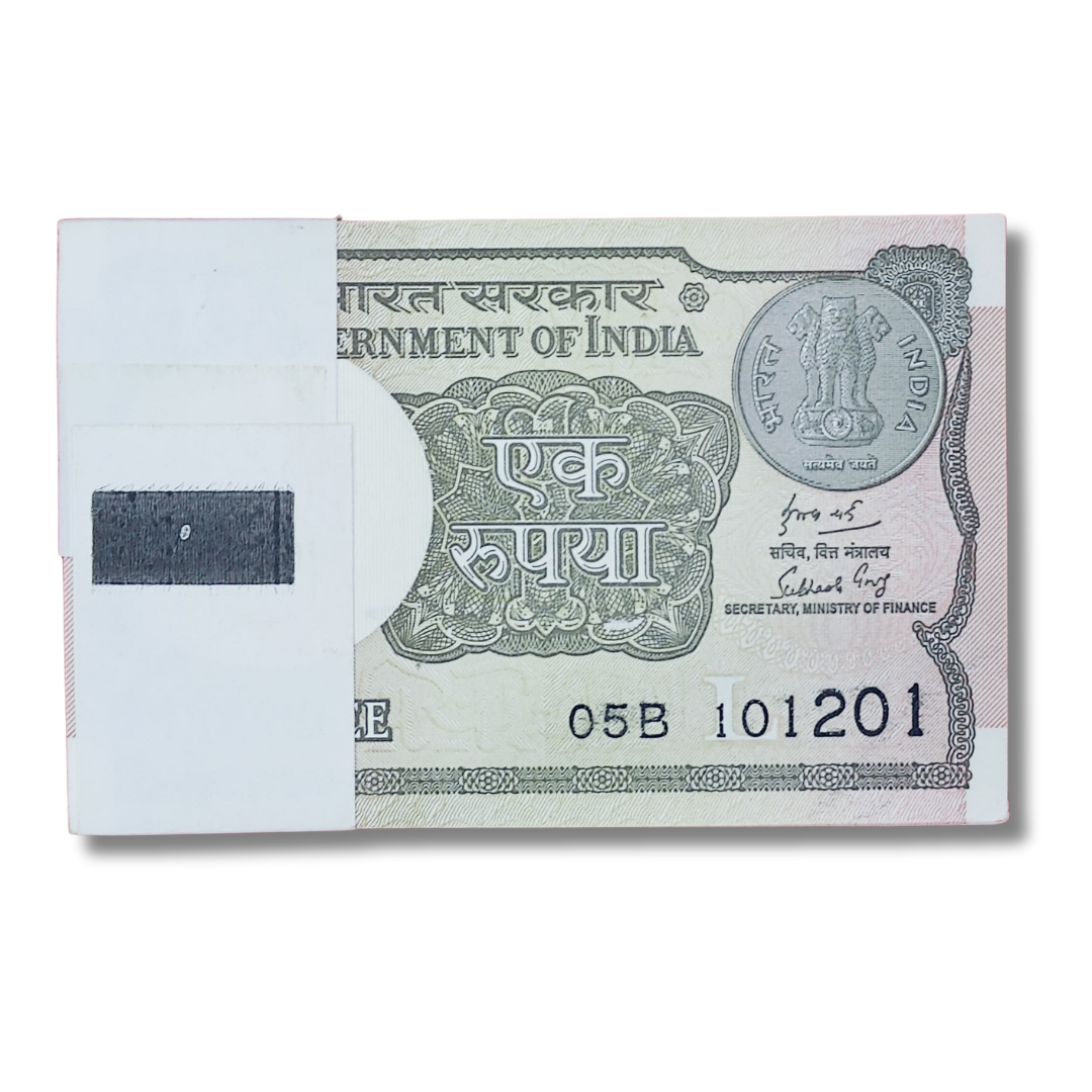 Rs 1 serial birthday packet 101201 December 10 unc  condition - Collection Bazzar