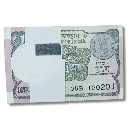 Rs 1 serial birthday packet 120201 February 12 unc  condition - Collection Bazzar