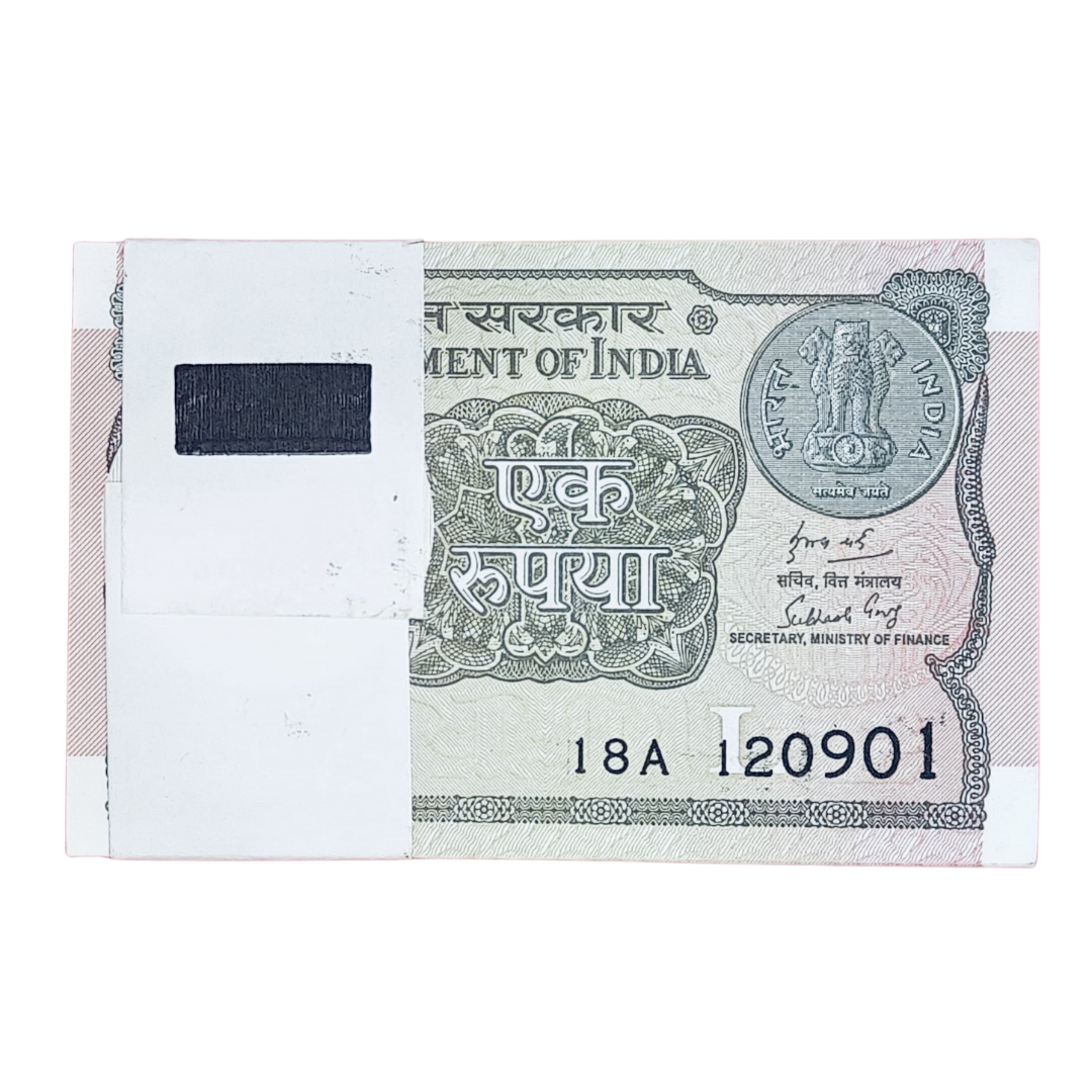 Rs 1 serial birthday packet 120901 September 12 unc  condition - Collection Bazzar