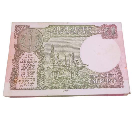 Rs 1 solid number packet 888801-888900(all 888888 missing)2015 year - Collection Bazzar