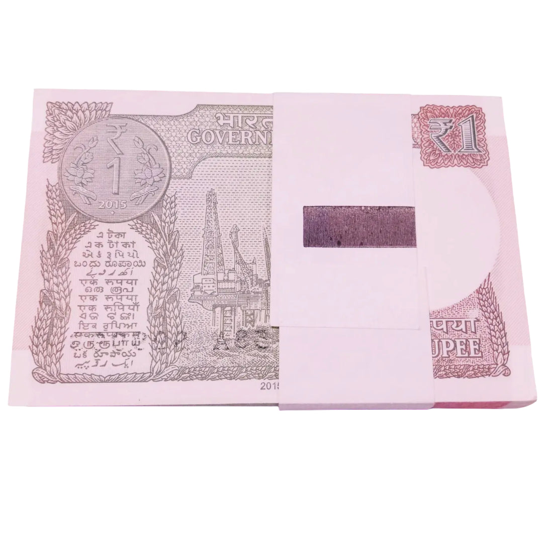 Rs 1 solid number packet 999901-999998(all 999999/1000000 missing)2015 year - Collection Bazzar