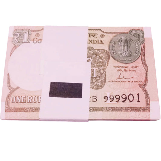 Rs 1 solid number packet 999901-999998(all 999999/1000000 missing)2017 year - Collection Bazzar