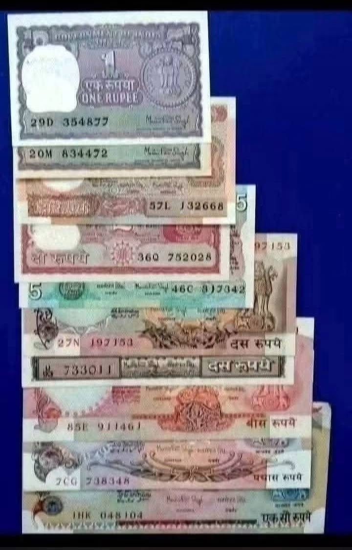 Rs 1 to Rs 100 Set Rare Governor Manmohan Singh Ji SIGN Rare - Collection Bazzar