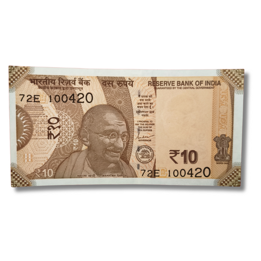 Rs 10 Birthday And Anniversary Date 100420 Note Unc Condition - Collection Bazzar