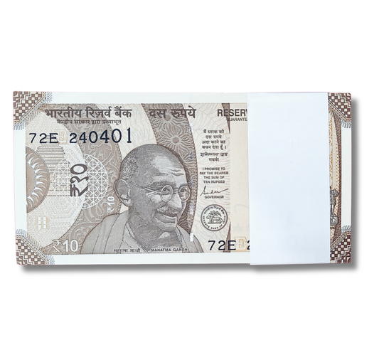 Rs 10 serial birthday packet 240401 april 24 unc  condition - Collection Bazzar