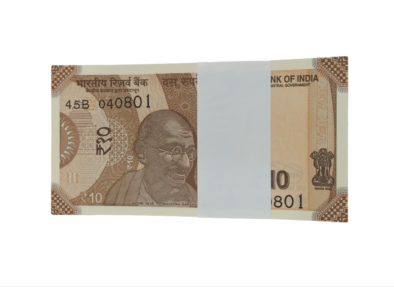 Rs 10 Note Birthday Serial Packet 040801 04 august rare collectable - Collection Bazzar