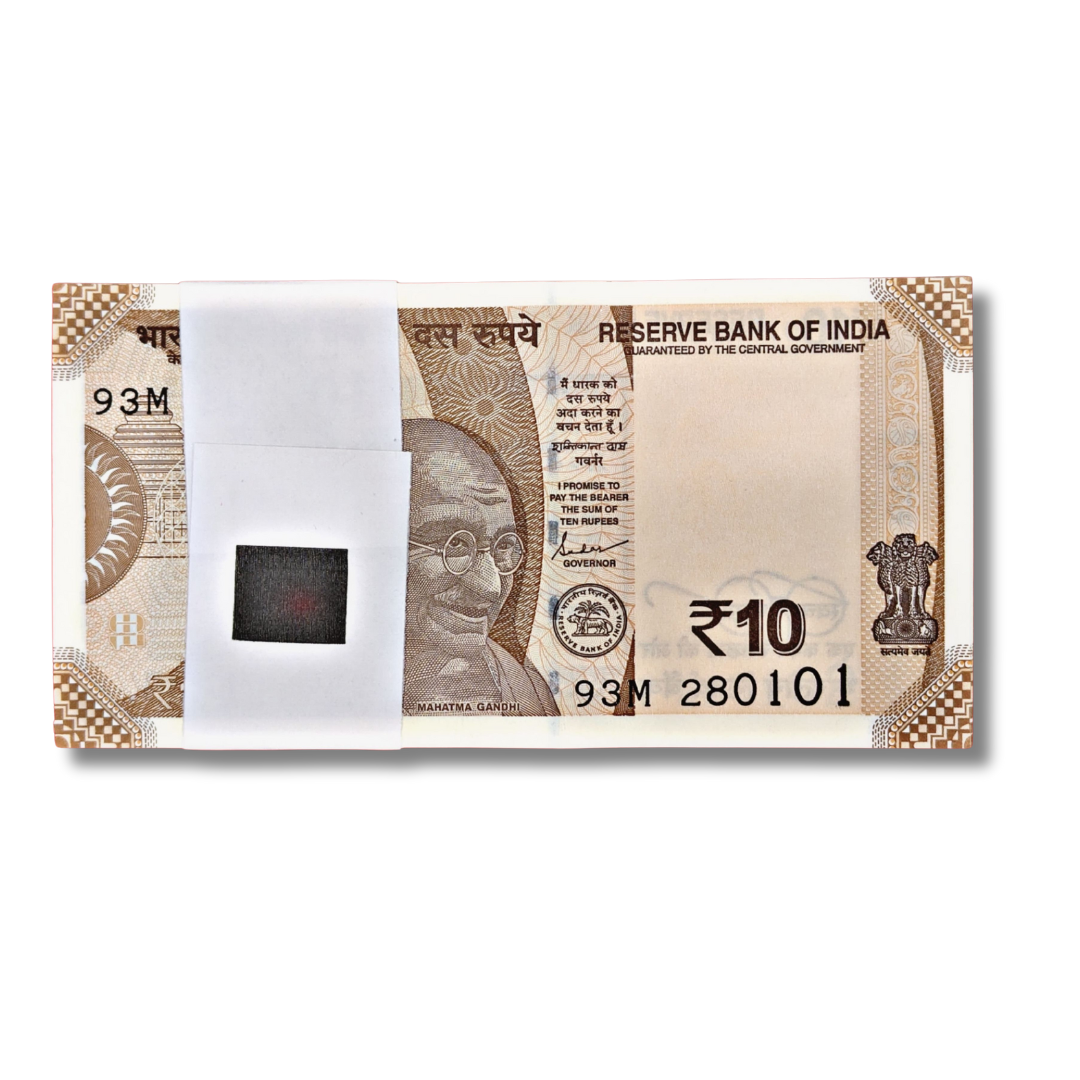 Rs 10 Birthday Serial Note Packet – Prefix 93M | Serial 280101 | 28 January 2001 - Collection Bazzar