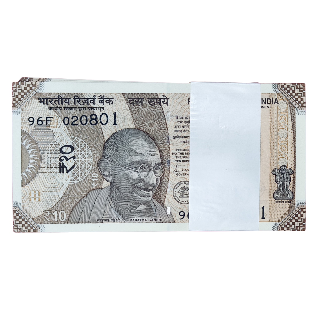 Rs 10 birthday serial packet 020801 august 2 unc  condition - Collection Bazzar