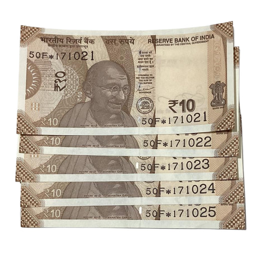 Rs 10 birthday star note october 17 different year governor shaktikant das rare collectible - Collection Bazzar