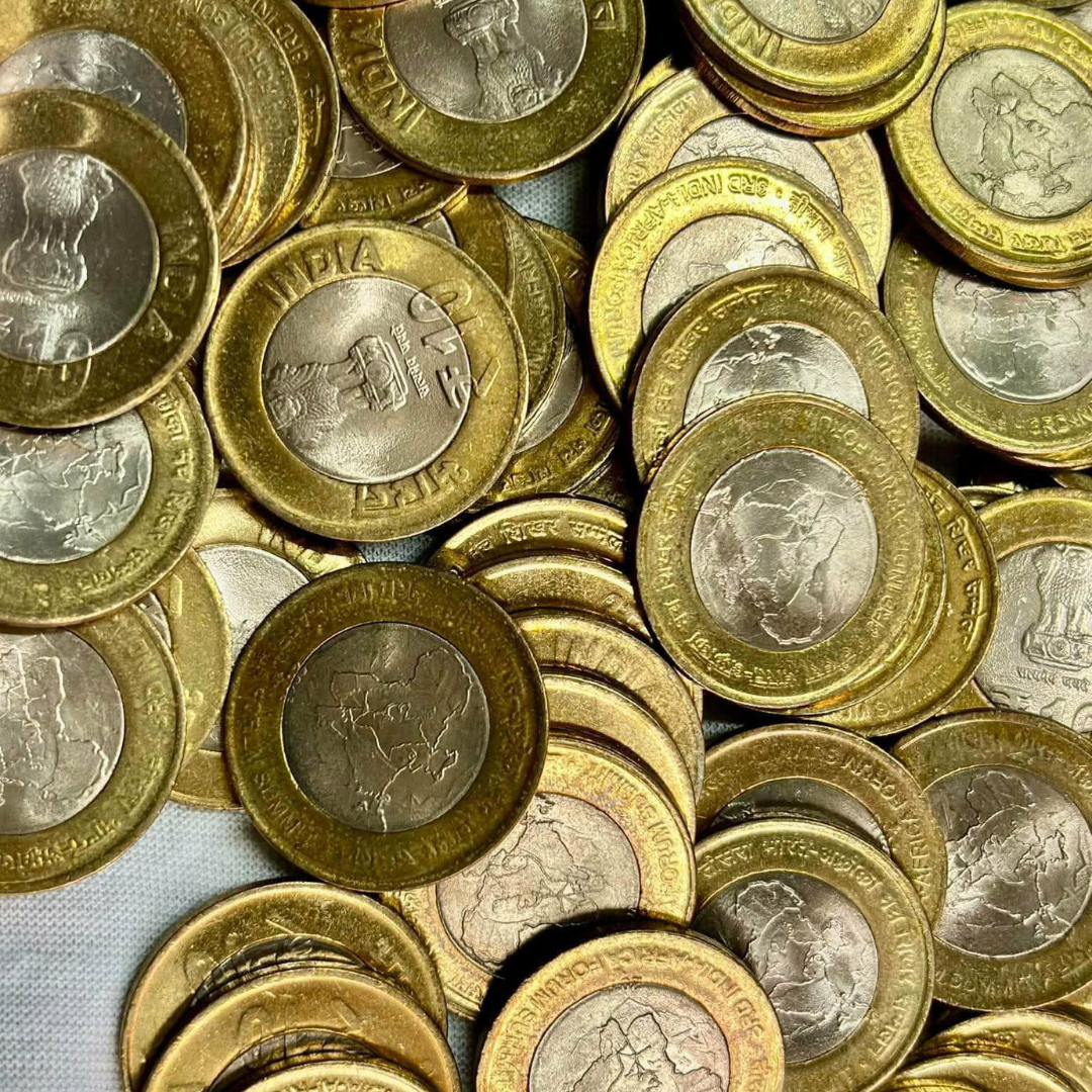 Rs 10 Commemorative Coin Indo Africa Summit Gem BUNC qty 50 PCs - Collection Bazzar