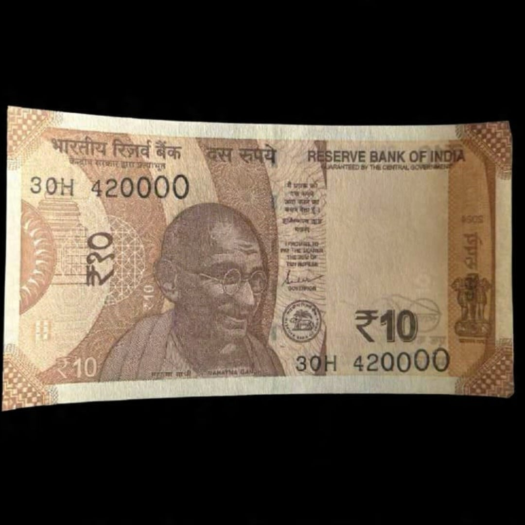 Rs 10 Fancy Number Note 420000 Trailing Zeros - Collection Bazzar