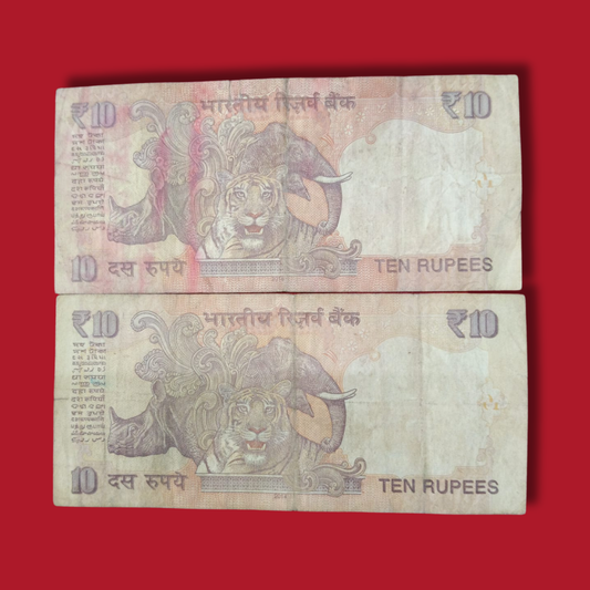 Rs 10 Lakha 600000 Number Set of 2 Notes Raghuram Rajan - Collection Bazzar