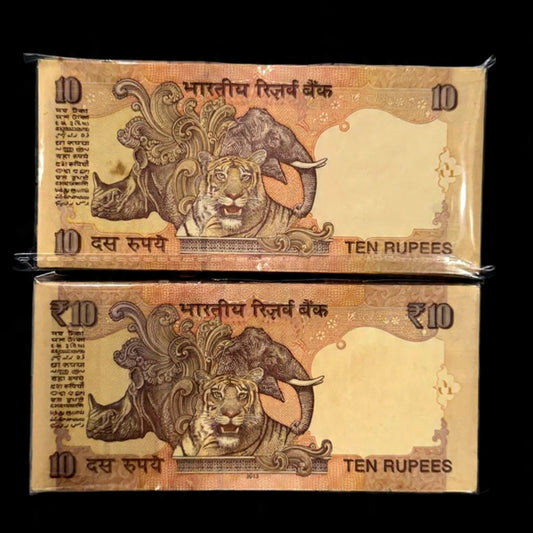 Rs 10 Lower Number 000001 000100 Same Prefix 85 S Pair 2  Packets Rare - Collection Bazzar