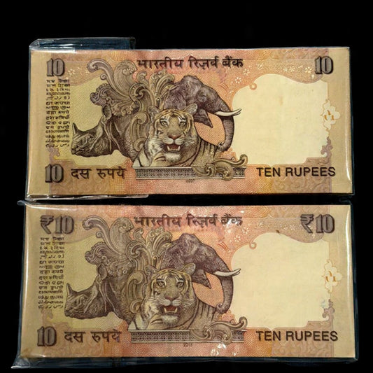 Rs 10 Lower Number 000001 Same Prefix 78 M Pair Packets Rare - Collection Bazzar