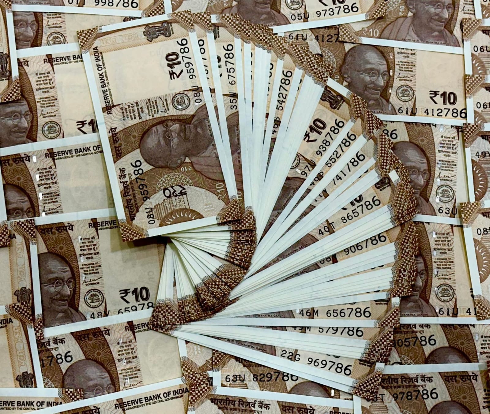 Rs 10 Note (50 Notes ) Ending 786 Holy Bismillah Number | Rare COllectible - Collection Bazzar