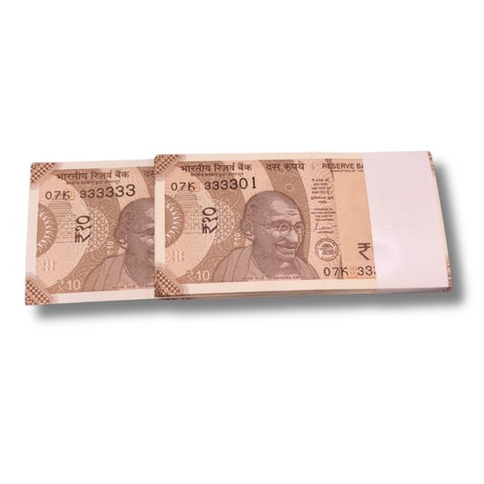 Rs 10 Note Super Fancy Note Packet 333301 with 333333 100 Notes - Collection Bazzar