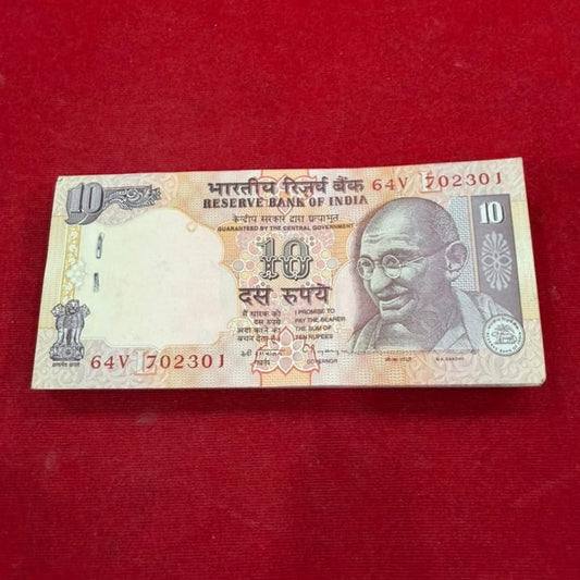 Rs 10 Old Note Packet | Prefix 64V Serial 702301 | Governor C. Rangarajan - Collection Bazzar