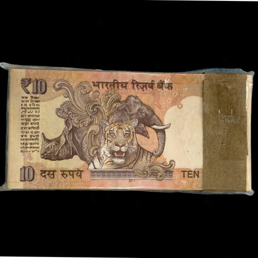 Rs 10 Old Note Packet Serial 000001–000100 Lower No. Subbarao - Collection Bazzar