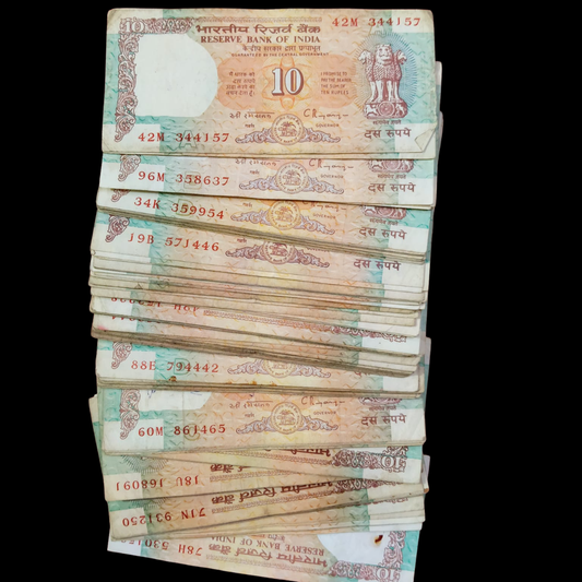 Rs 10 Old Shalimar 100 Note Lot Loose good condition  Rare item - Collection Bazzar