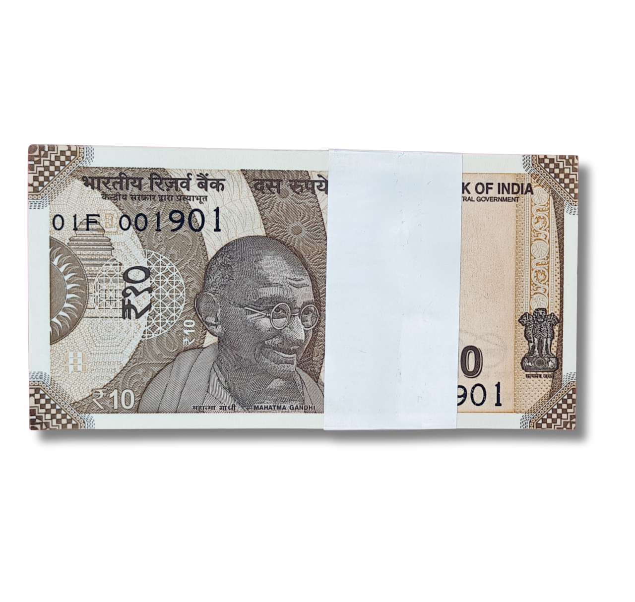 Rupee  10 serial super birthday 001901  unc condition - Collection Bazzar