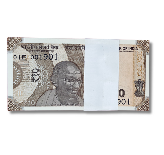 Rupee  10 serial super birthday 001901  unc condition - Collection Bazzar