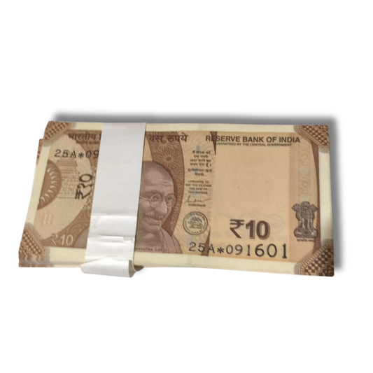 Rs 10 Star Note Packet 091601 | 100 Notes GEM UNC | Rare Collectible - Collection Bazzar