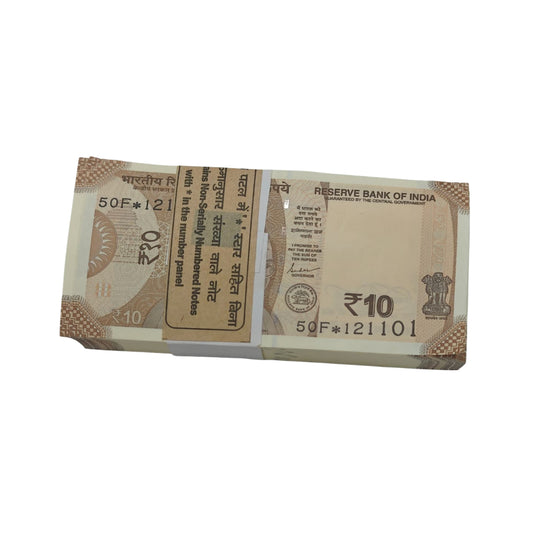 Rs 10 Note Star Packet Serial 121101 Included Triple 121121 Number Rare Collectible - Collection Bazzar