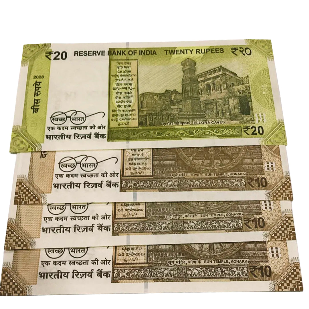 Trippling and Doubling Number mix lot in Rs 10 and Rs 20 Excellent for collection - Collection Bazzar