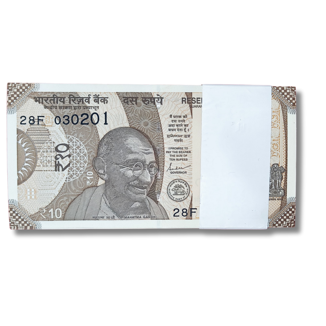 Rs 10 birthday serial packet 030201 february 3 unc  condition - Collection Bazzar