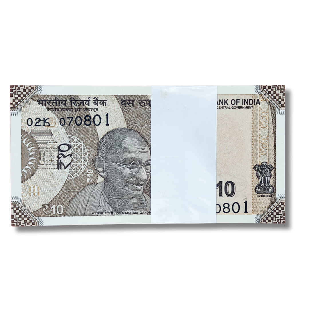Rs 10 birthday serial packet 070801 august 7 unc  condition - Collection Bazzar