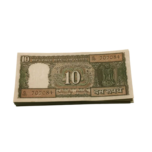 Rs 10 black boat 100 loose notes governor m.m singh rare collectible - Collection Bazzar