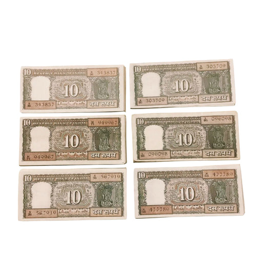 Rs 10 black boat 100 loose notes governor r n malhotra gem unc condtion - Collection Bazzar