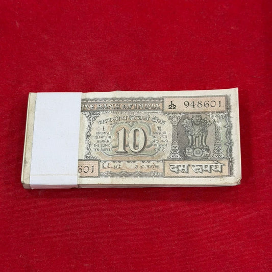 Rs 10 black boat packet 948601 governor r n malhotra rare collectible - Collection Bazzar