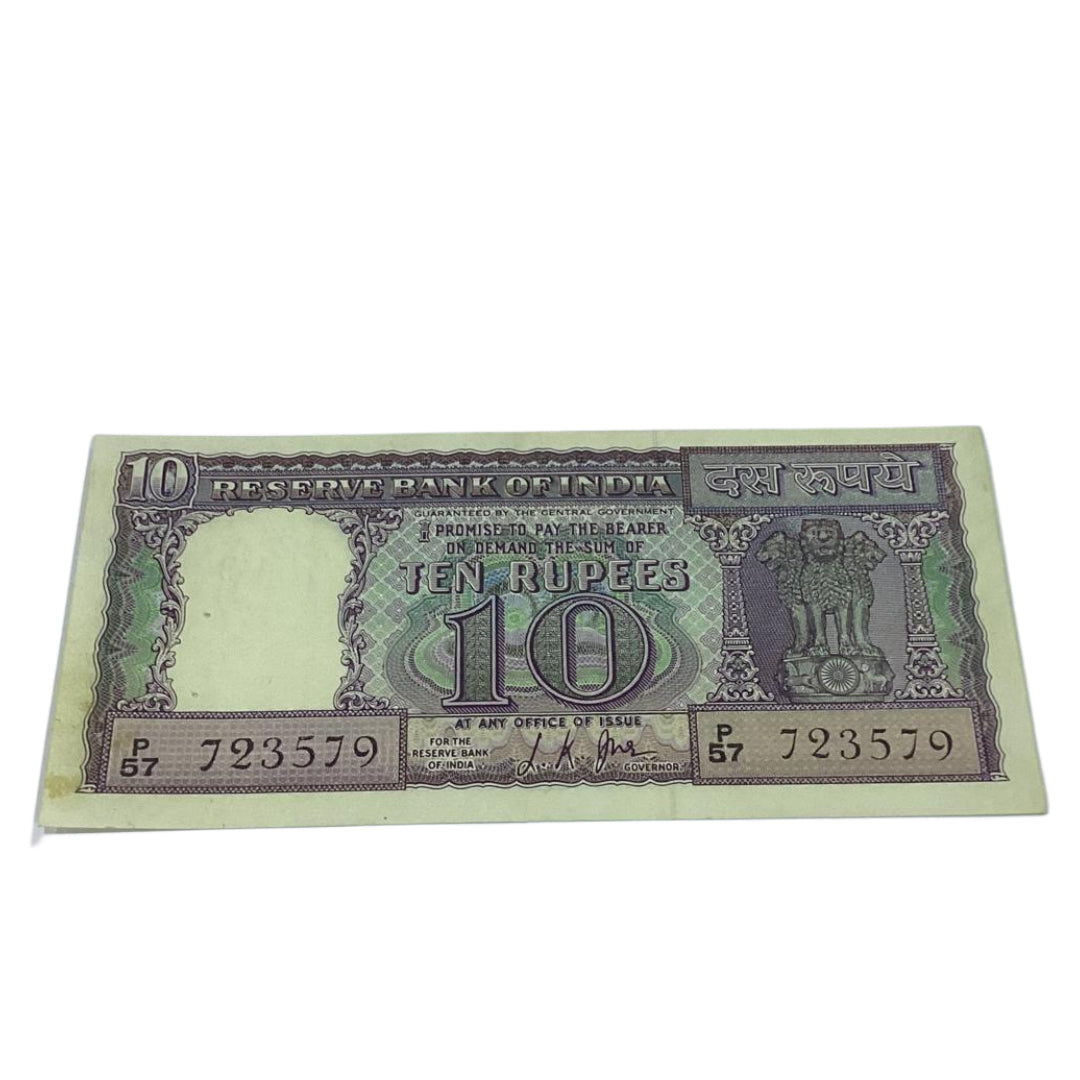 Rs 10 diamond issue 723579 governor l k jha rare collectible - Collection Bazzar
