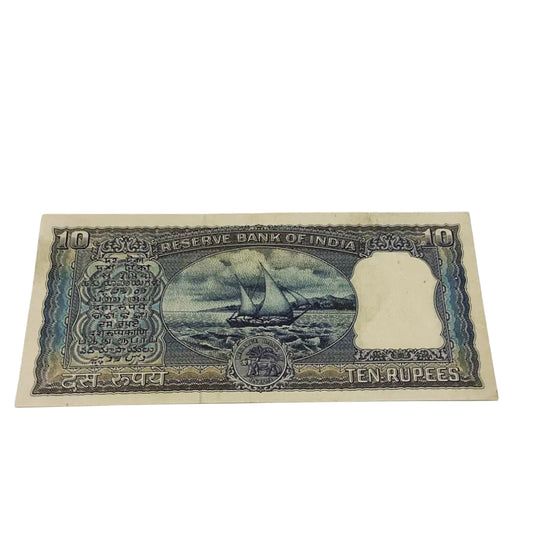 Rs 10 diamond note 364497 governor p c bhattacharya rare collectible - Collection Bazzar