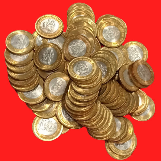 Rs 10 mata vaisno devi 100 coin pouch rare collectible - Collection Bazzar