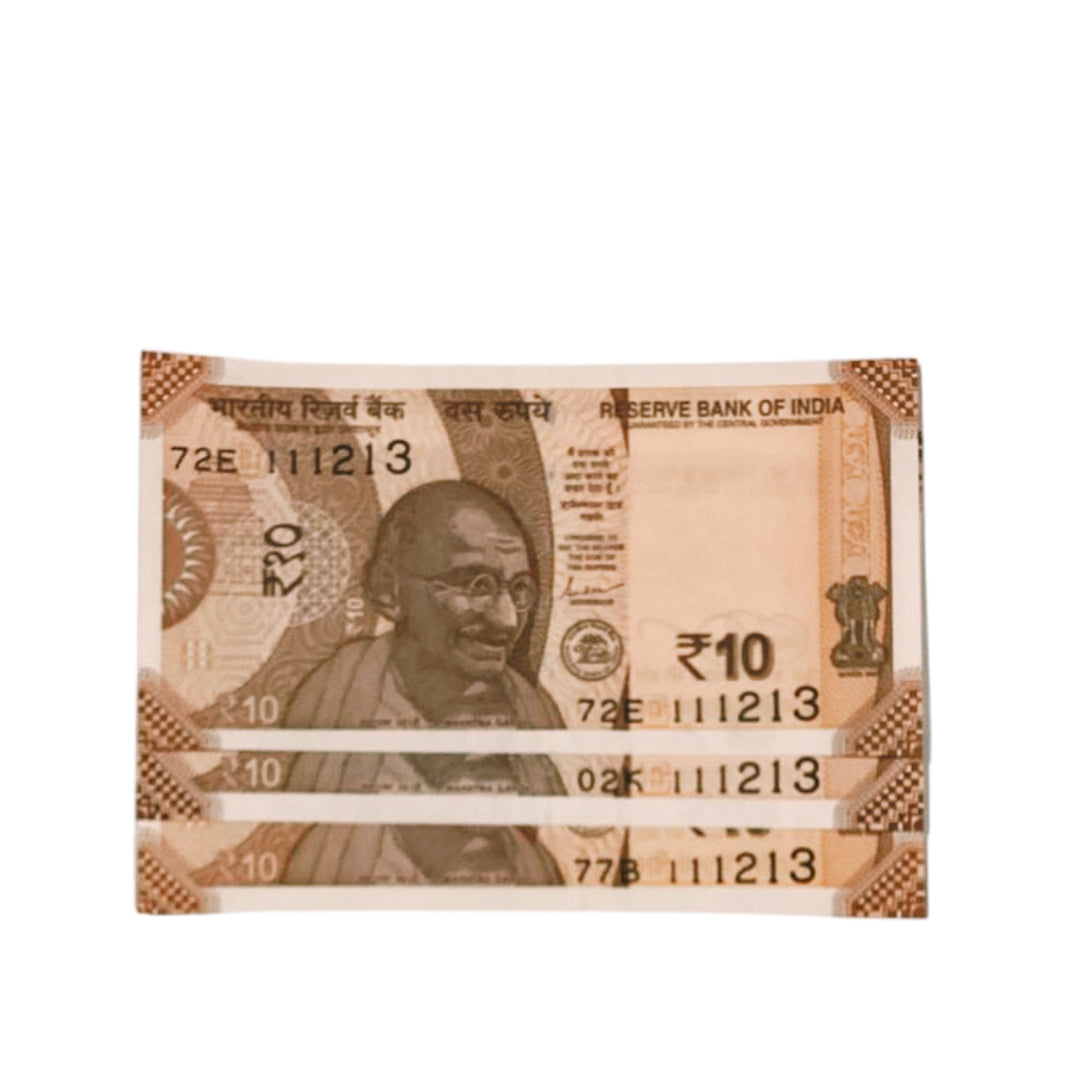 Rs 10 note 111213 straight ladder governor shaktikant das rare collectible - Collection Bazzar