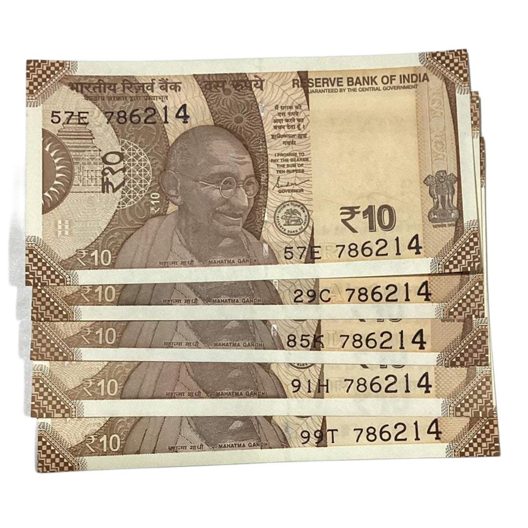 Rs 10 note 786214 ran rahim number governor shaktikant das rare collectible - Collection Bazzar