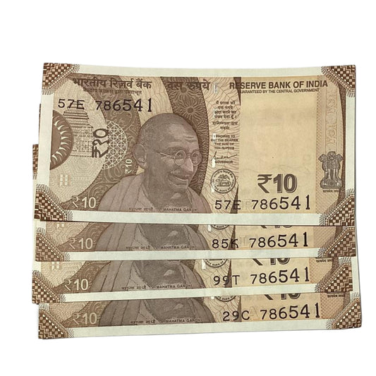 Rs 10 note 786541 holy plus saibaba number 541 governor shaktikant das - Collection Bazzar