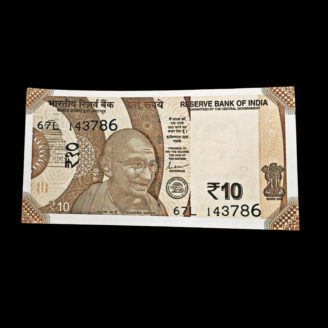 Rs 10 note lower number 143786 each note price - Collection Bazzar