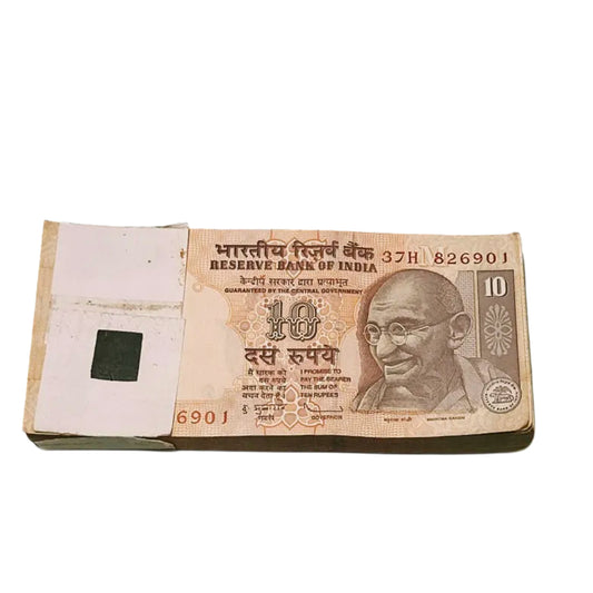 Rs 10 note packet 826901  governor subbarao unc condition rare collectible - Collection Bazzar