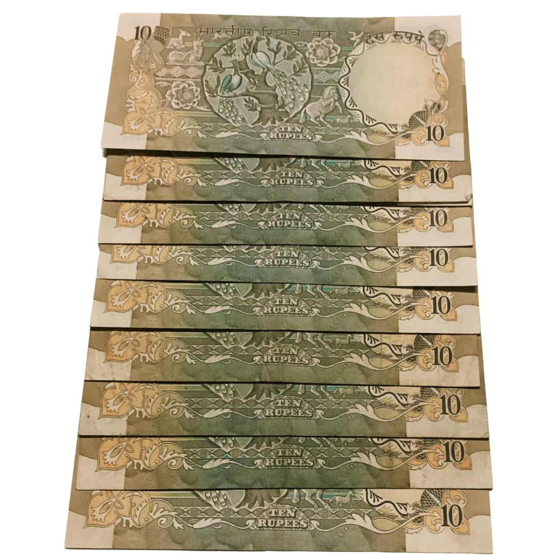 Rs 10 old Peacock Issue Rare Governor S jagannathan notes Each note for 250 - Collection Bazzar