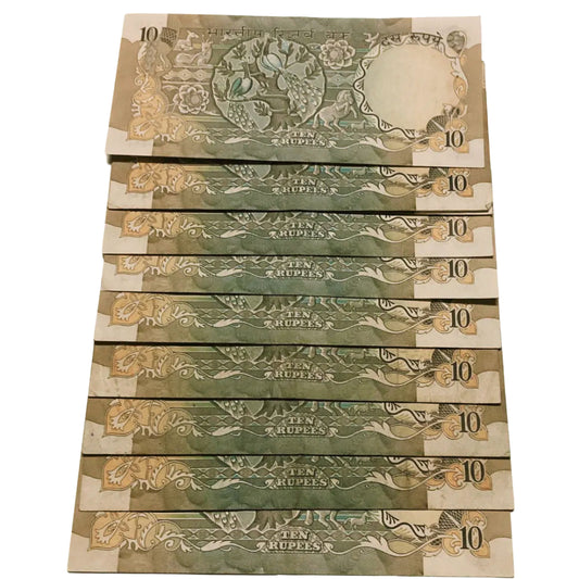Rs 10 old Peacock Issue Rare Governor S jagannathan notes Each note for 250 - Collection Bazzar