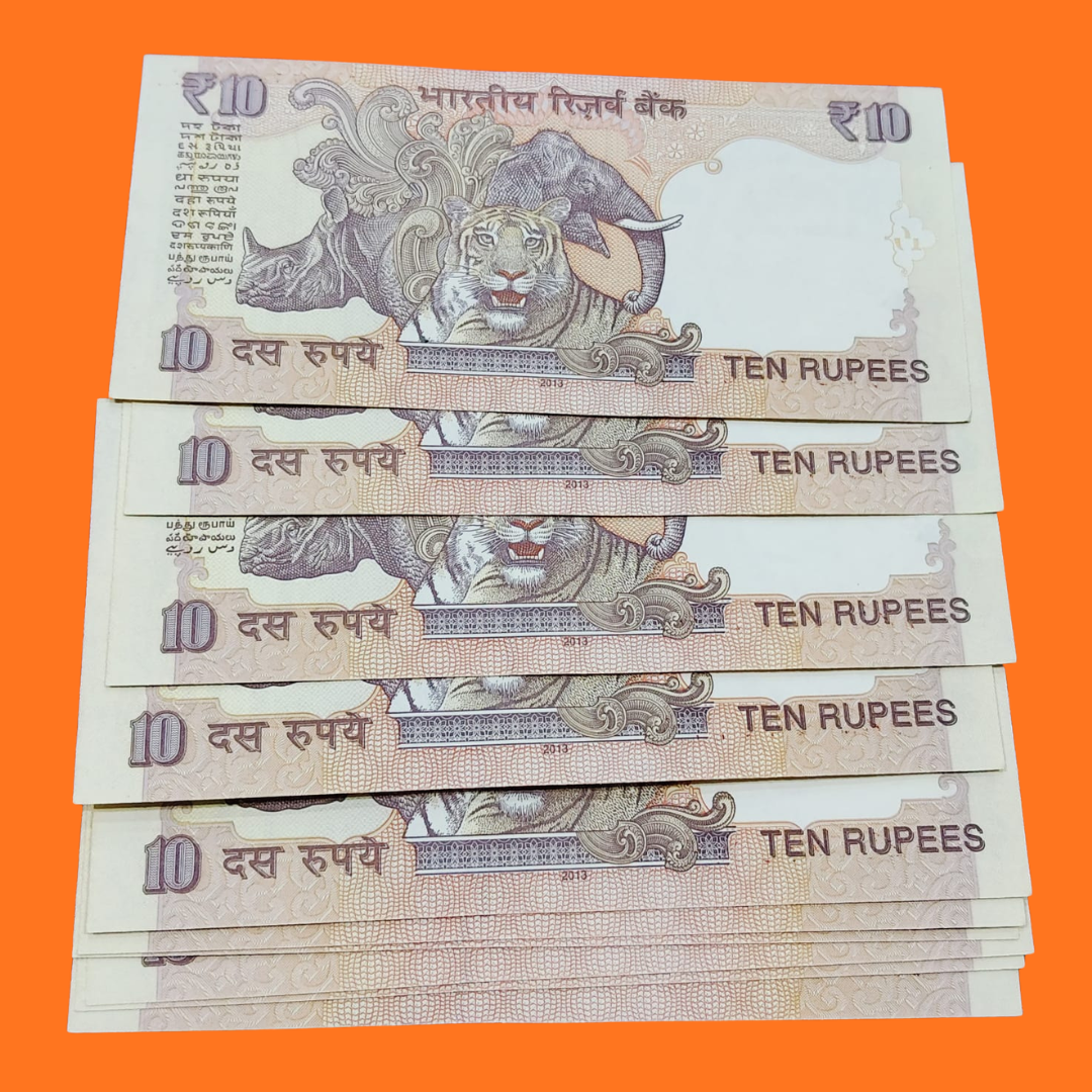 Rs 10 old bismilah holy no set 786001-10 D subbarao sign rare - Collection Bazzar