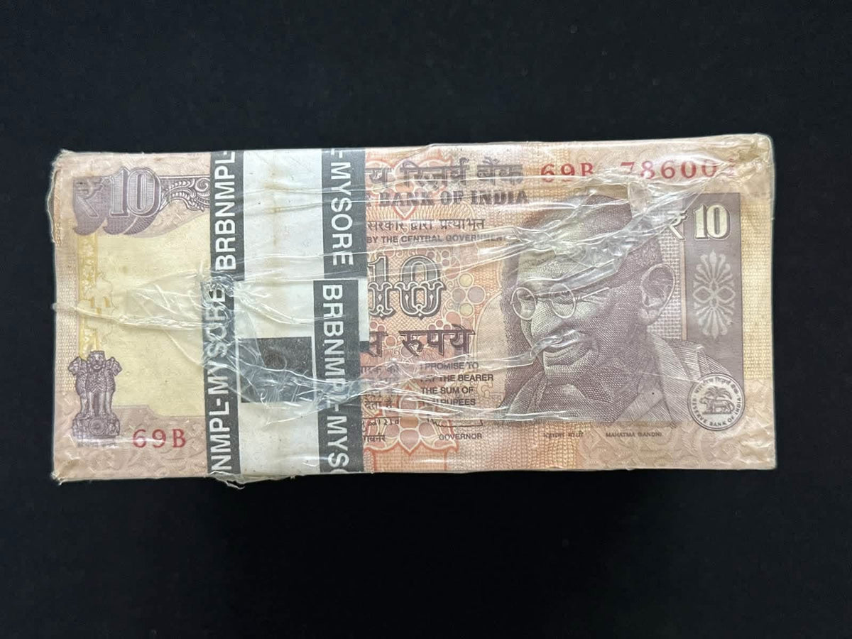Rs 10 old note rim 786001 1000 note sirial note rbi seel pack govr D subarav rare - Collection Bazzar