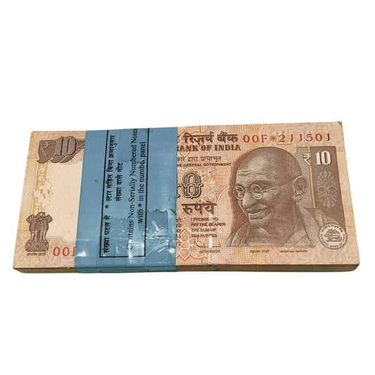 Rs 10 old serial star packet 211501 D Subbarao 00F prefix unc - Collection Bazzar