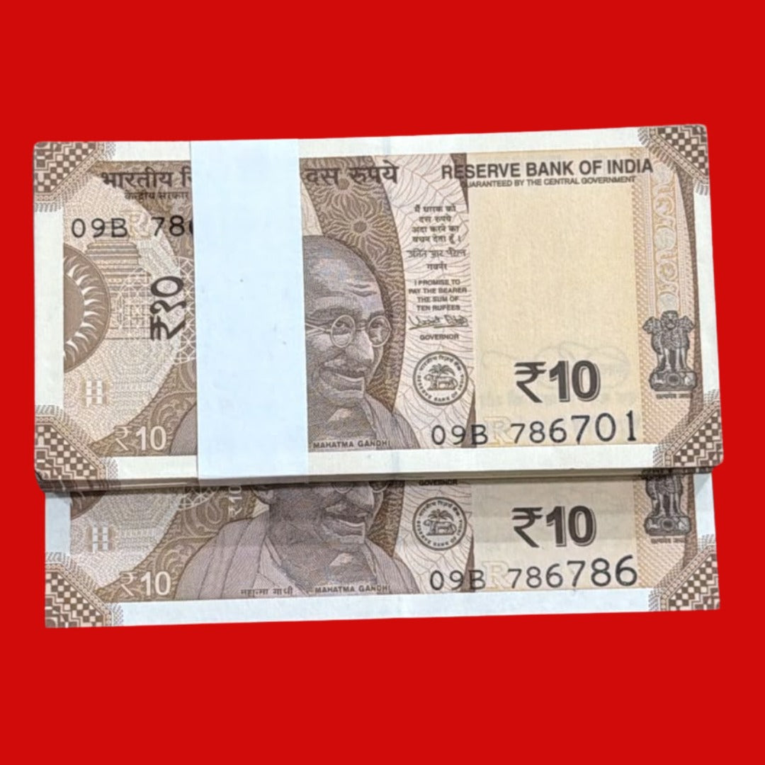 Rs 10 packet 786701 786786 100 note sirial governor name  urgit patel 2017 extremely rare - Collection Bazzar