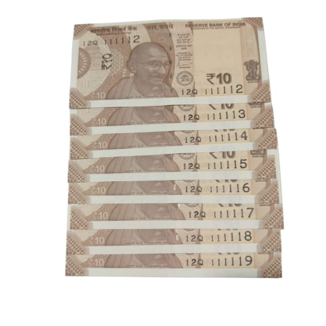 Rs 10 semi fancy set 111112-111119 collectible - Collection Bazzar