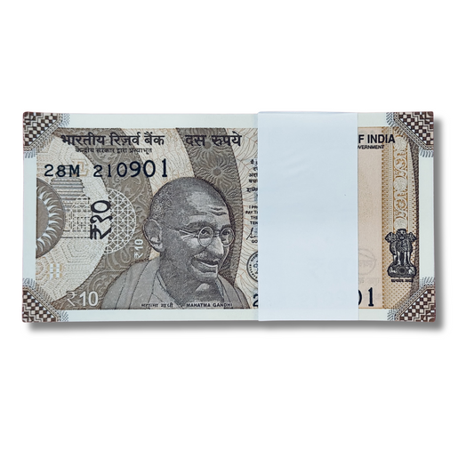 Rs 10 serial birthday 210901 september 21 unc  condition - Collection Bazzar